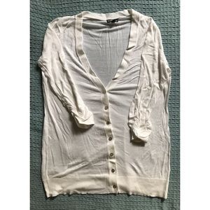 Express white cardigan